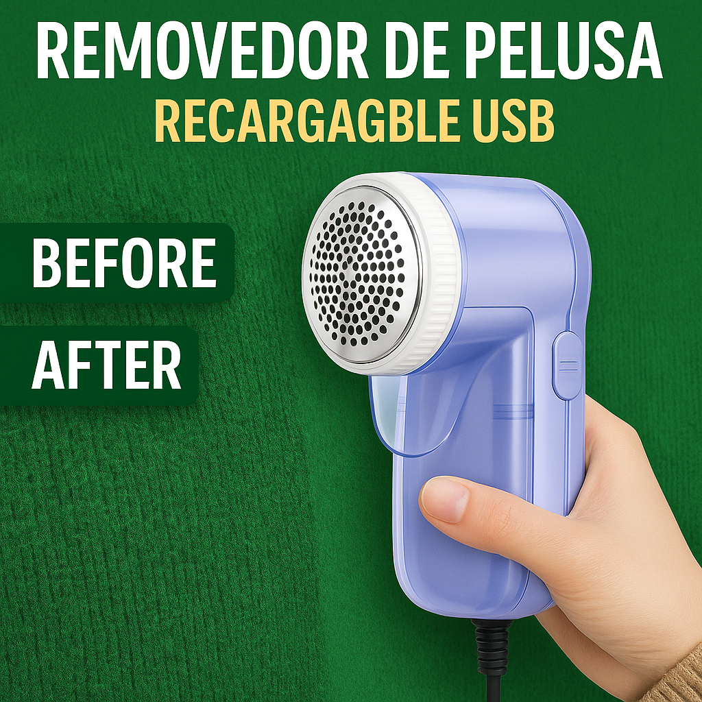Quita Pelusa Recargable USB Saca Pelotitas