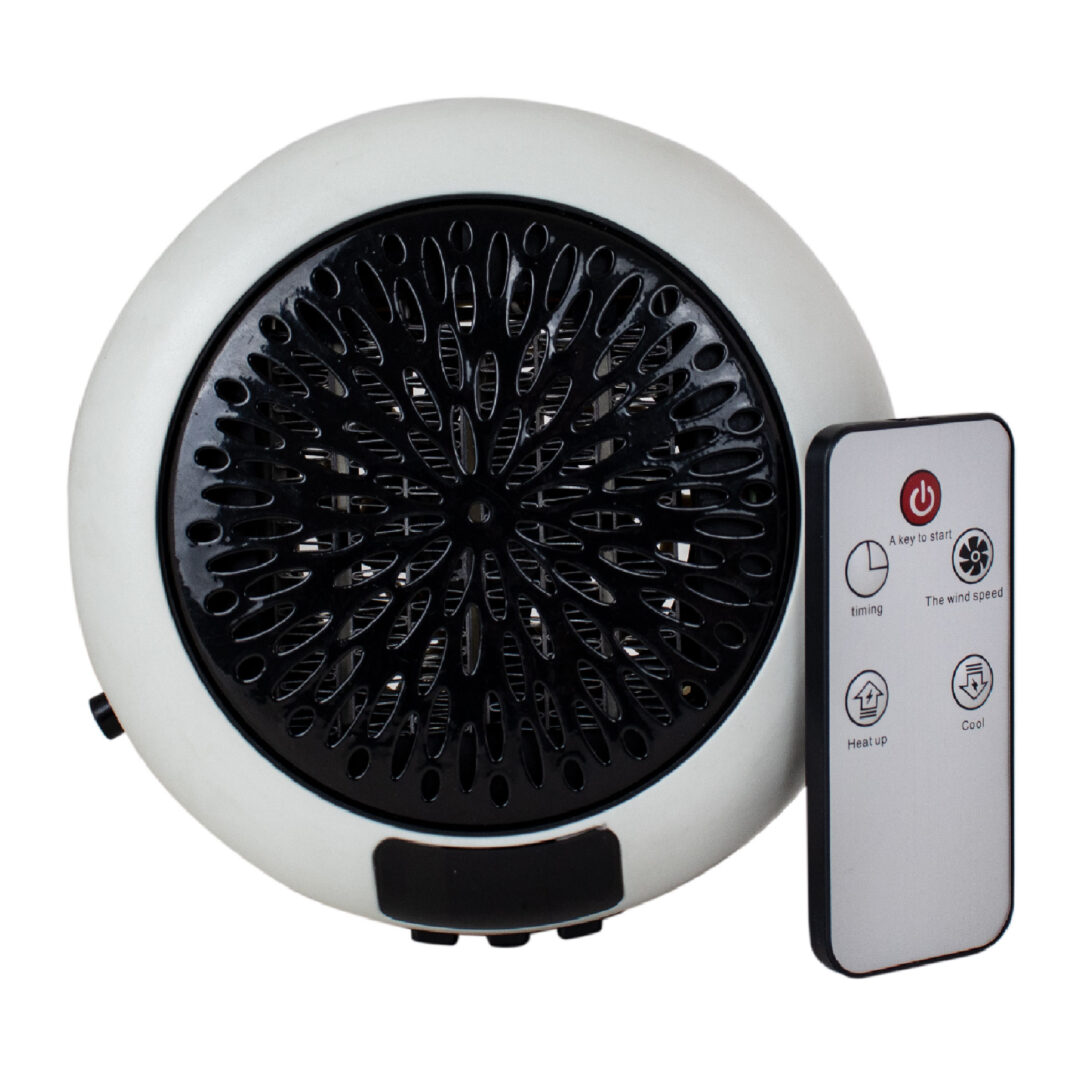 MINI CALEFACTOR REDONDO C/ DISPLAY C/CONTROL BLANCO