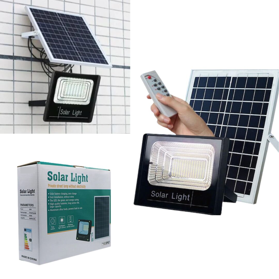 Foco Solar Led 30W Con Control y Fotocélula