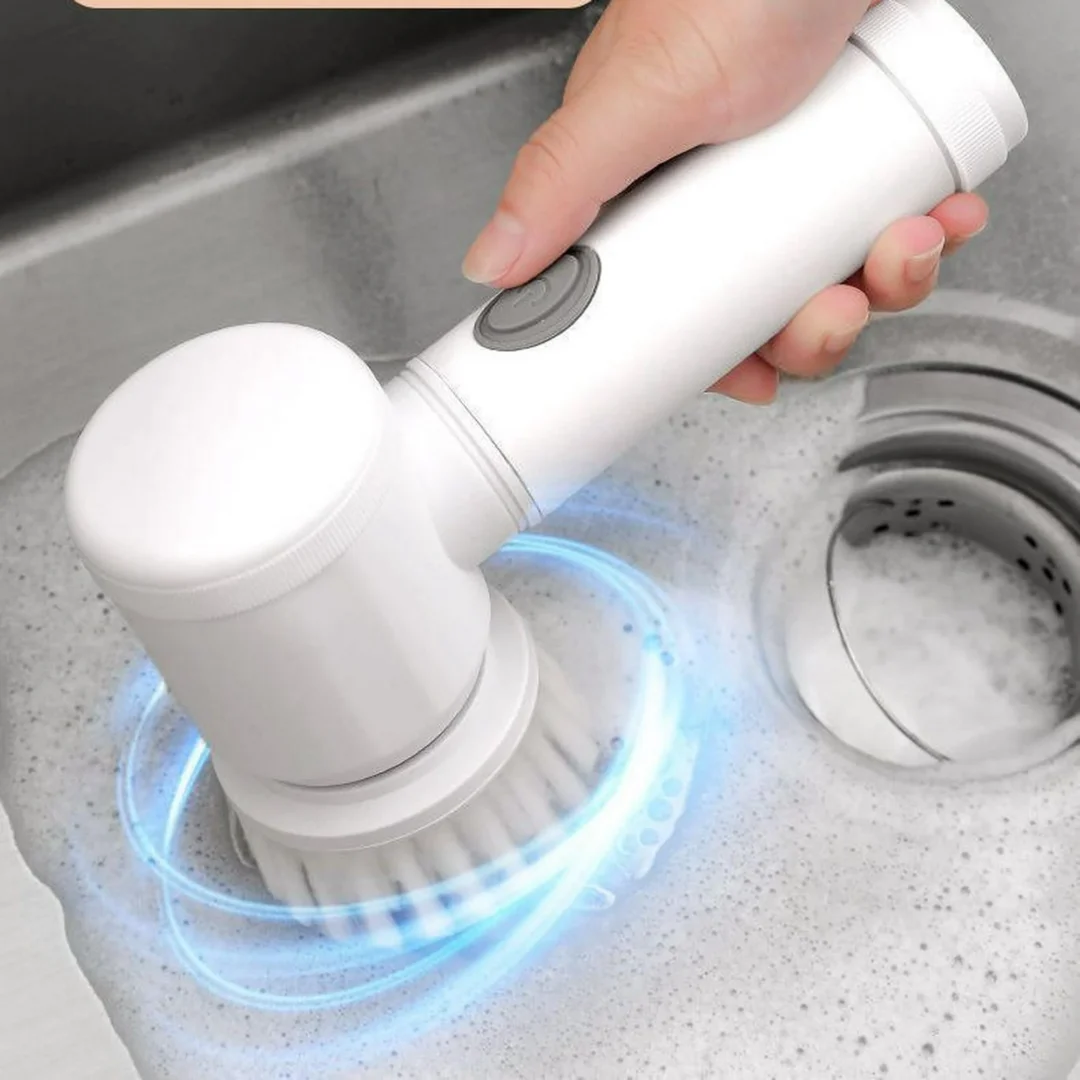 CEPILLO DE LIMPIEZA MULTIFUNCIONAL RECARGABLE + 5 ACCESORIOS