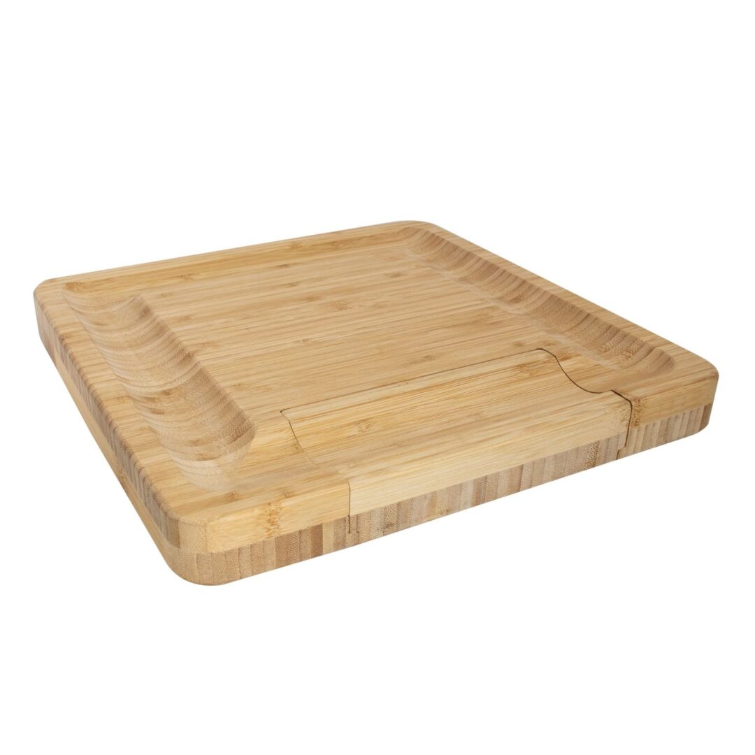 TABLA PARA PICADA DE MADERA CUADRADA + ACCESORIOS - Imagen 4
