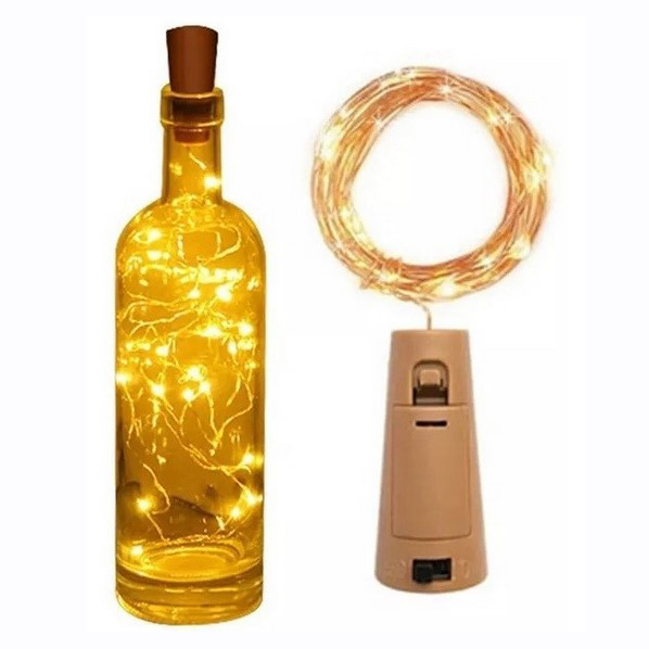 GUIRNALDA DE LUCES LED P/ BOTELLA DE VIDRIO