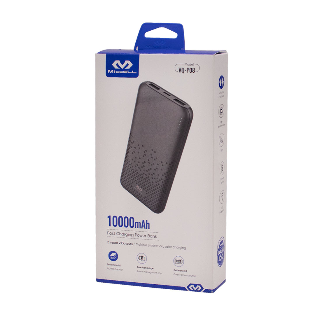 POWER BANK 10000MAH MICCELL VQ-P08 NEGRO