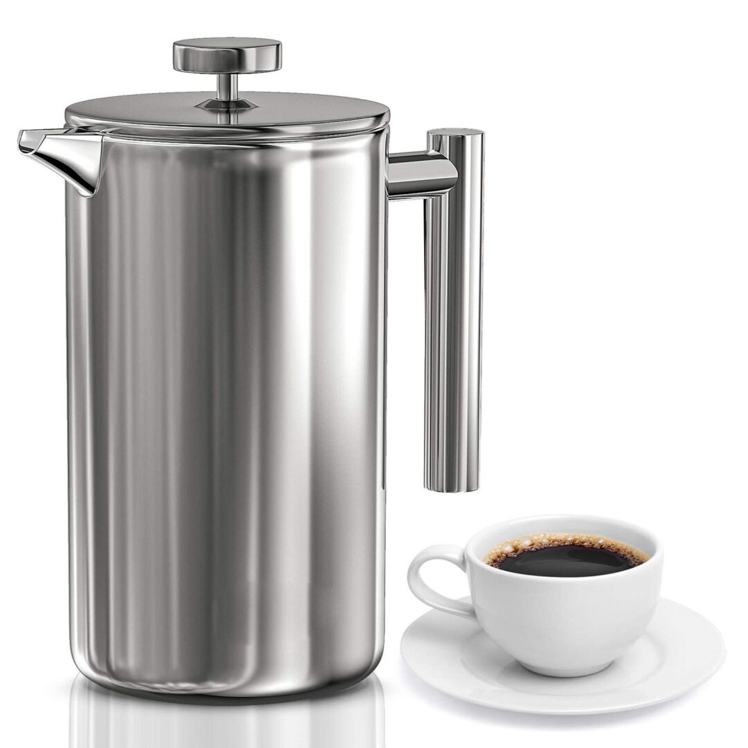 CAFETERA PRENSA FRANCESA ACERO INOXIDABLE 1LT