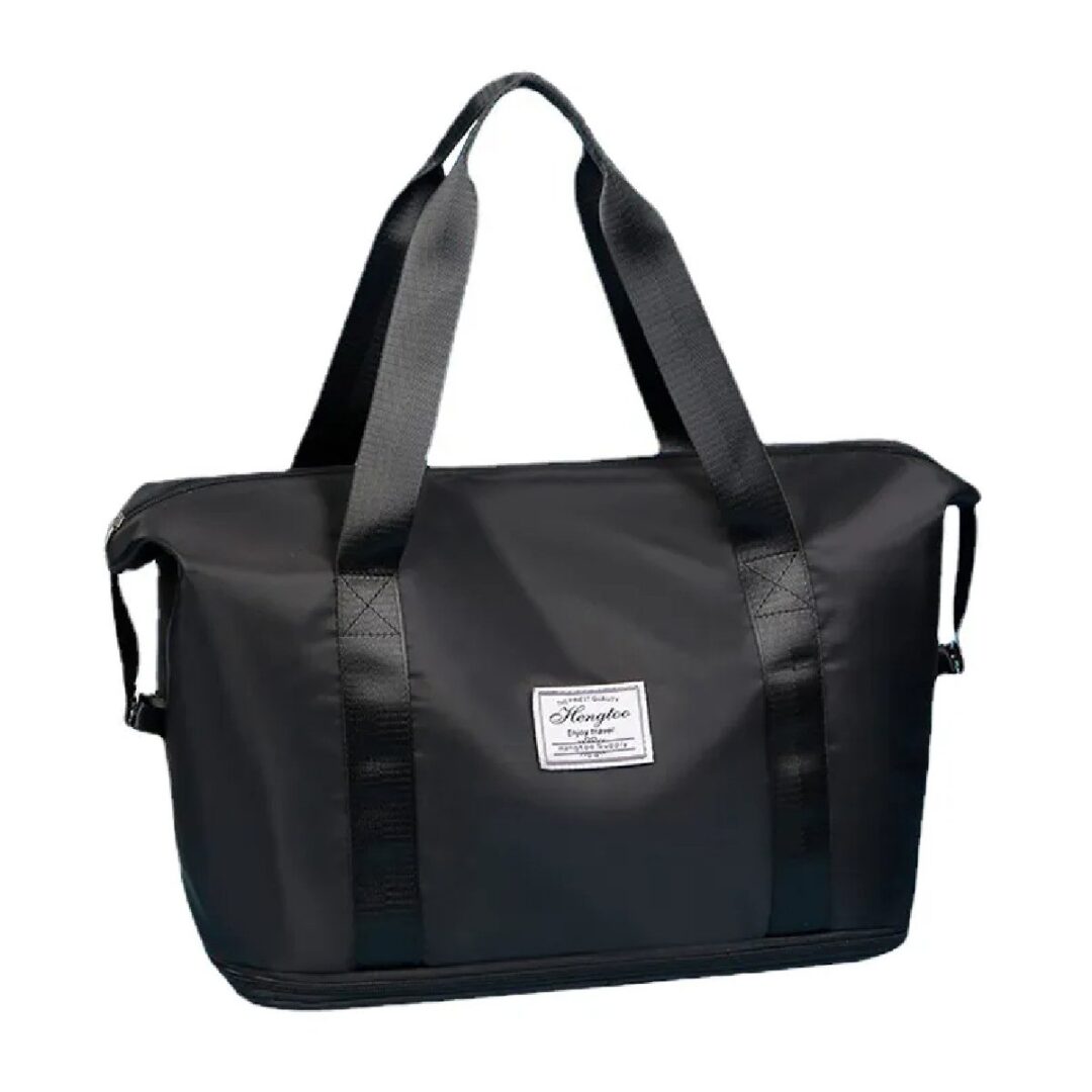 BOLSO PLEGABLE IMPERMEABLE MULTIFUNCION NEGRO
