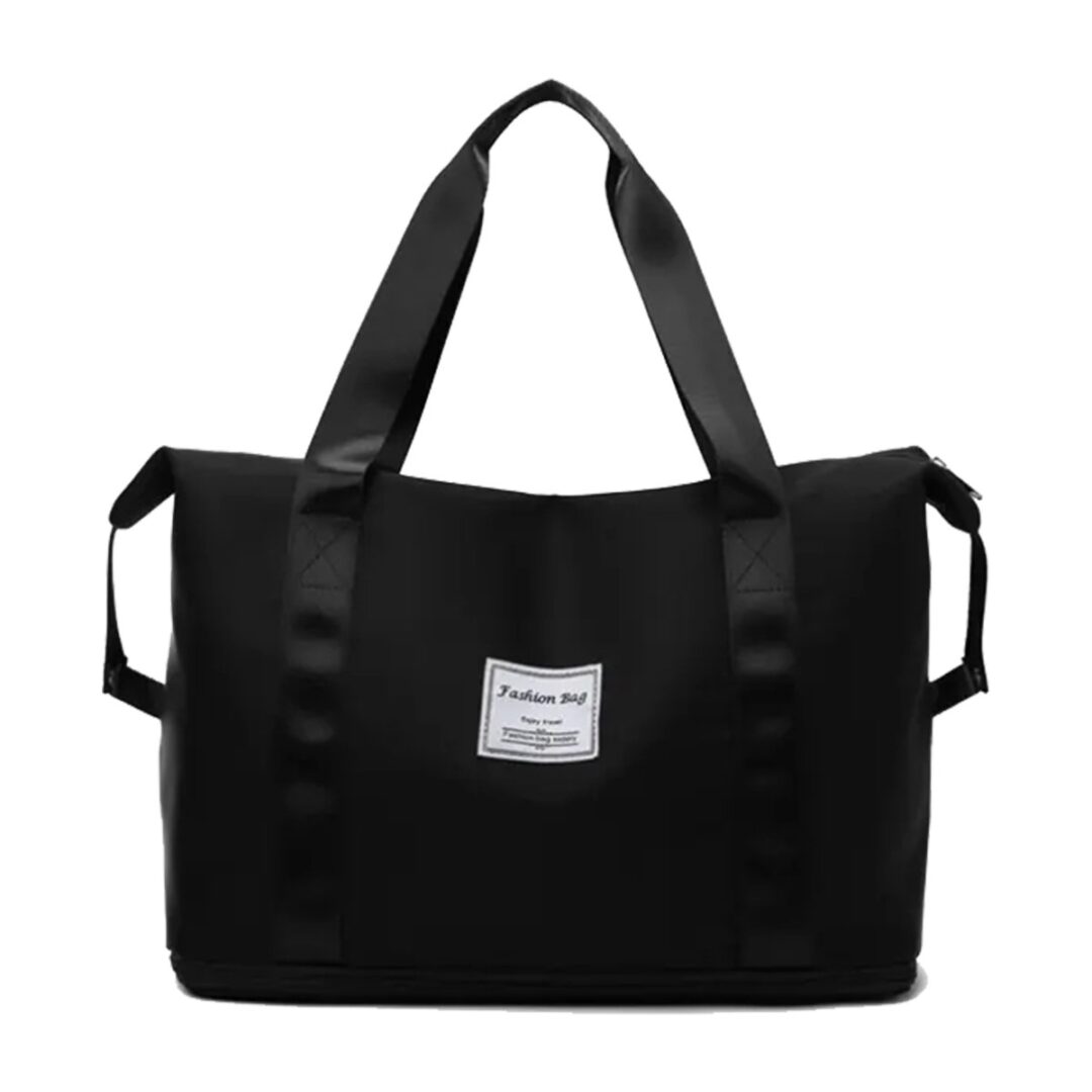 BOLSO PLEGABLE IMPERMEABLE MULTIFUNCION NEGRO - Imagen 2