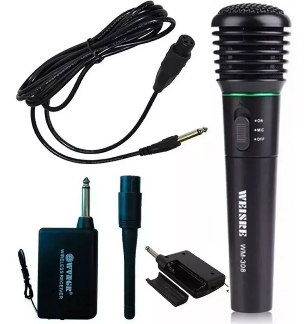 Micrófono Inalámbrico Wm-308 Color Negro