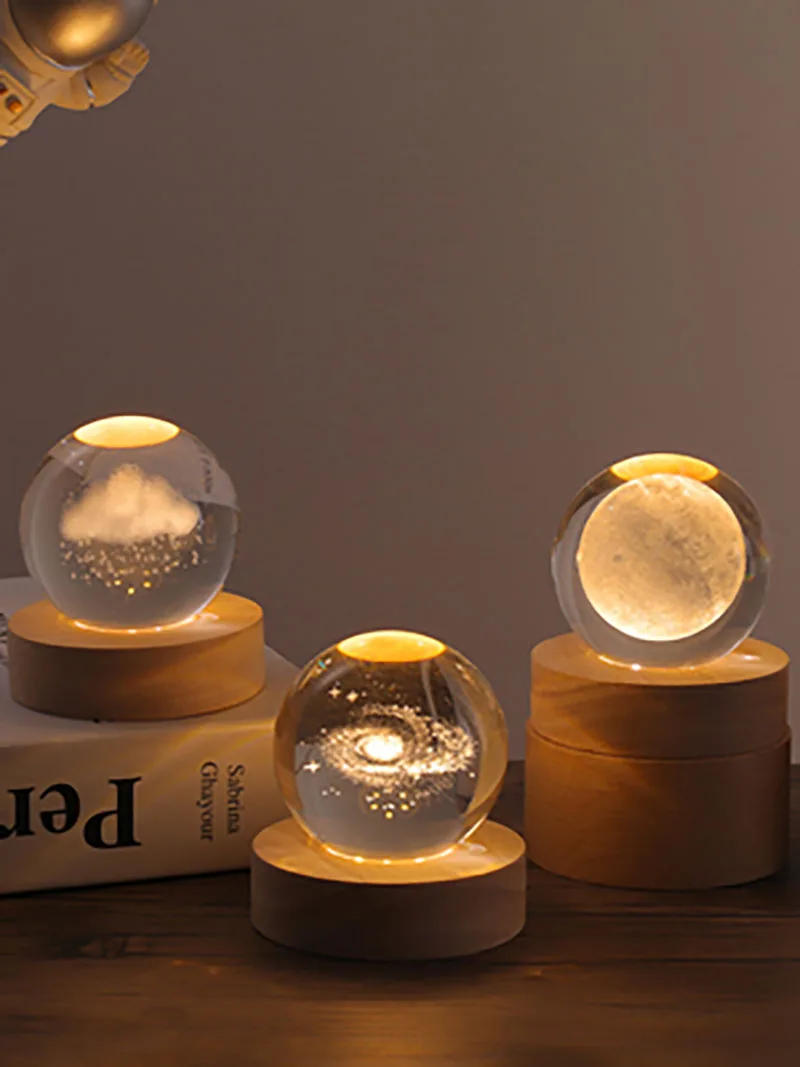 Veladora Bola de Cristal Base de Madera