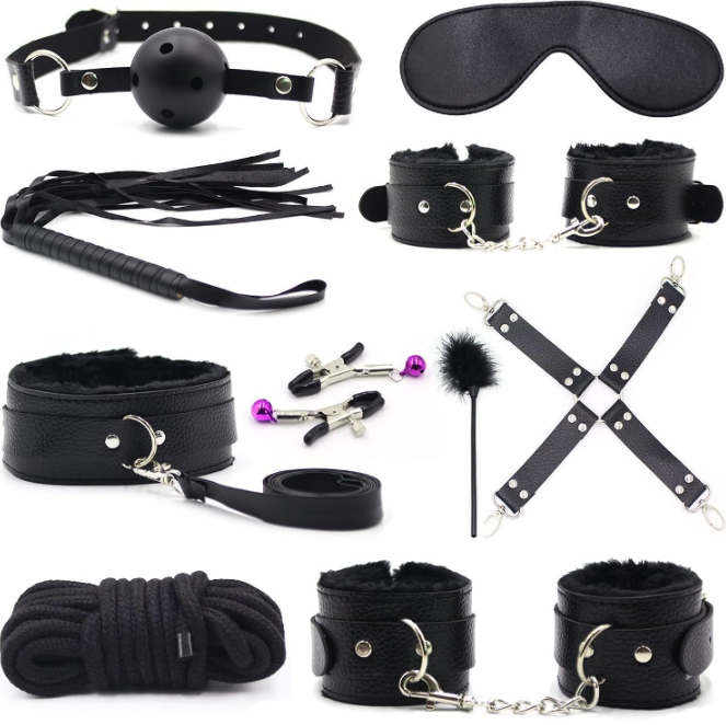 Set Kit 10 En 1, BDSM, Bondage, Sadomasoquismo