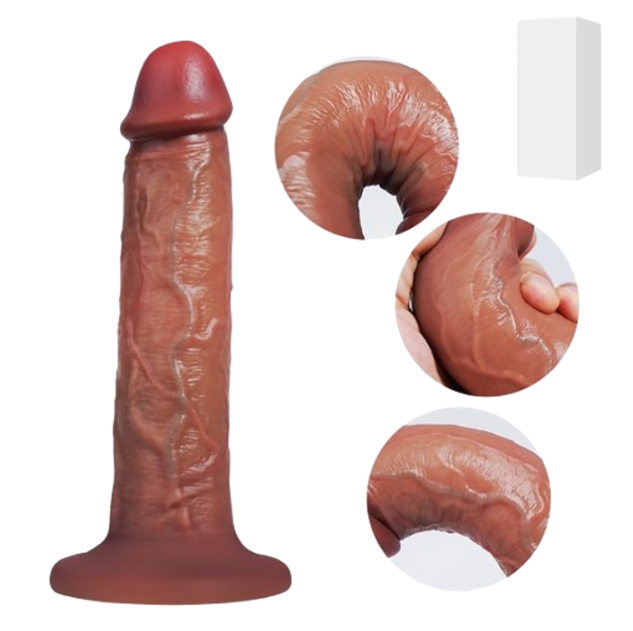 Consolador Dildo Pene Realista Con Ventosa, 20cm x 4.2cm Silicona