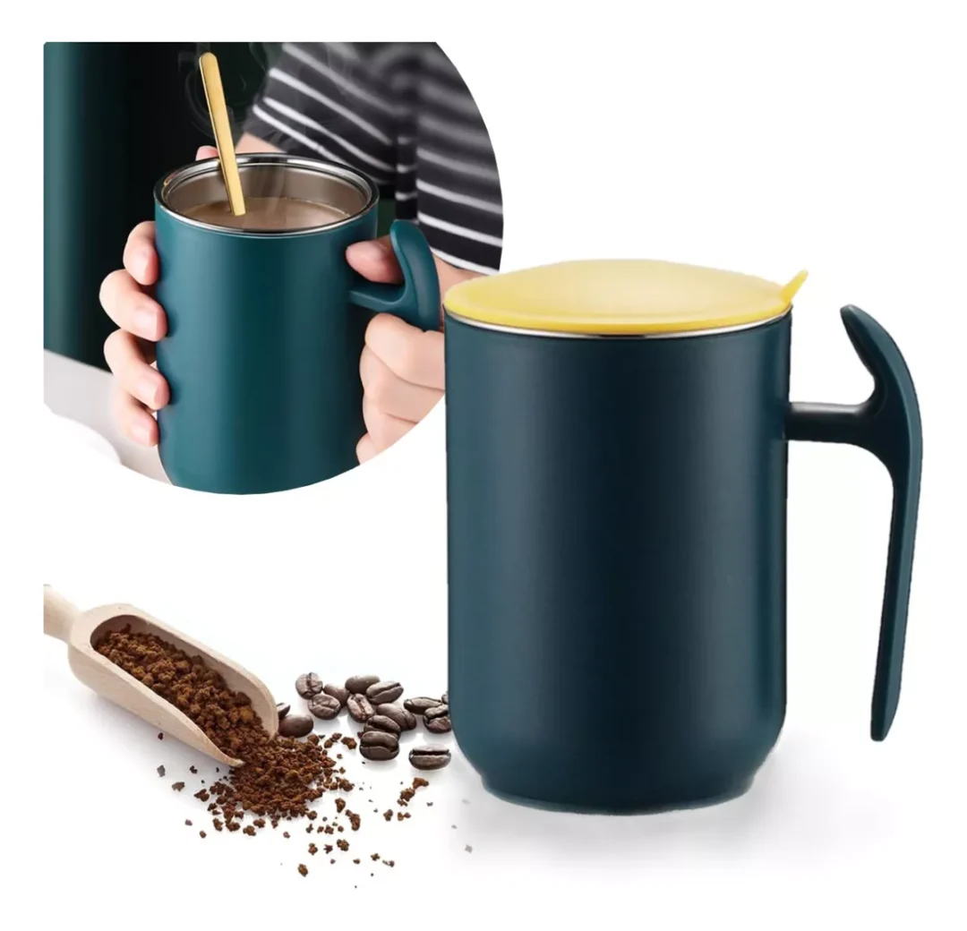 Taza Térmica con Tapa y Cuchara - Imagen 6
