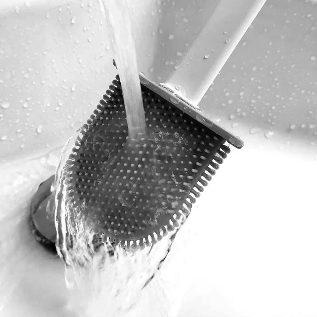 Escobilla Cepillo en Silicona Adhesivo Pared Para Inodoro - Imagen 3