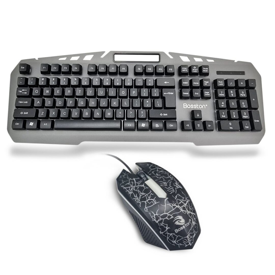 COMBO TECLADO Y MOUSE BOSSTON GAMER RAINBOW 8350