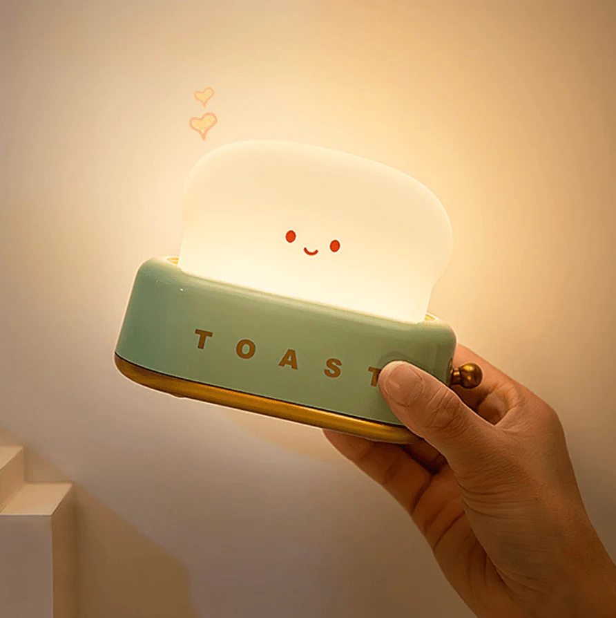 Lampara Veladora Diseño De Tostadora Led Niños Verde |rt®