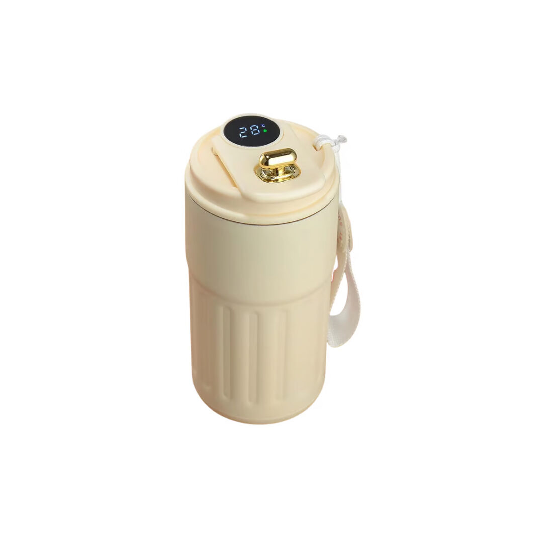Vaso Térmico Coffee Mug 450 mL Con Pantalla Temperatura Blanco - Imagen 3