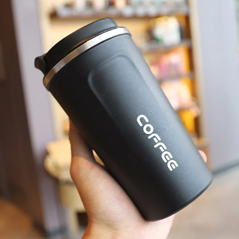 Vaso Térmico Frio y Calor Con Pantalla y Sensor de Temperatura Negro