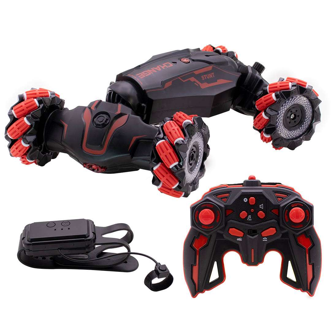 Auto Control Remoto Stunt Climbing 360° Rojo - ¡Acrobacias, Humo y Diversión Total! 🚗🔥